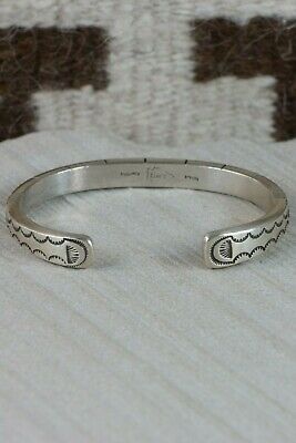Navajo Sterling Silver Bracelet - Calvin Martinez - High Lonesome Trading