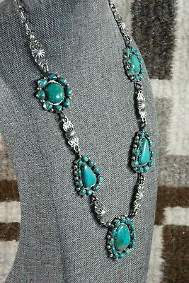 Turquoise & Sterling Silver Necklace - Annie Spencer - Navajo