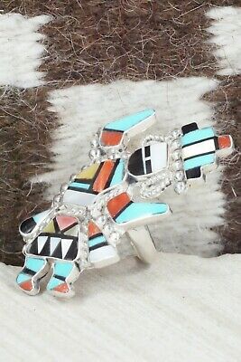 Turquoise, Spiny Oyster & Sterling Silver Ring - Marisa Selecion - Size 7.75