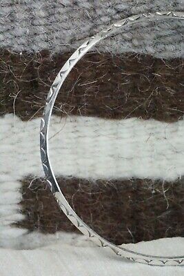 Navajo Sterling Silver Bangle Cuff - Elaine Tahe