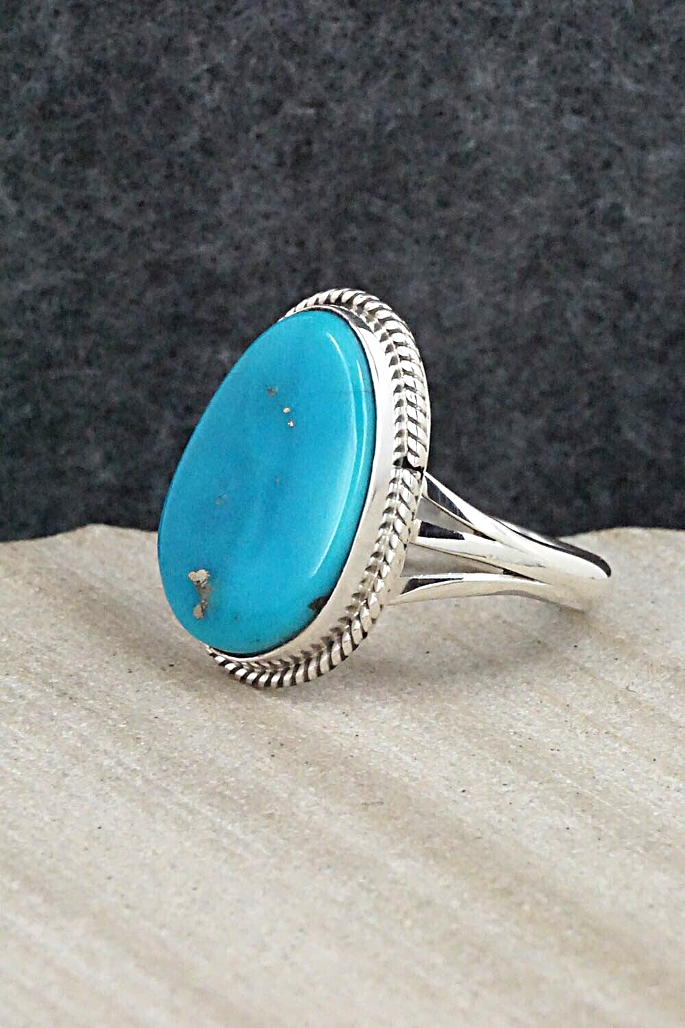Turquoise & Sterling Silver Ring - Alice Rose Saunders - Size 9