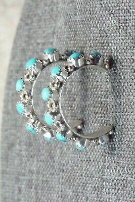 Turquoise & Sterling Silver Earrings - Gaynell Parker - High Lonesome Trading