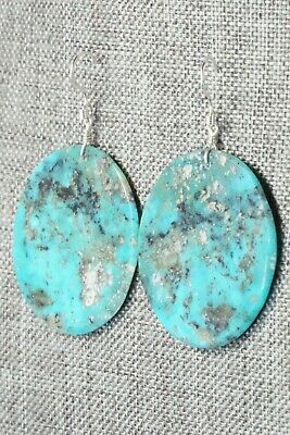 Turquoise & Sterling Silver Earrings - Lupe Lovato