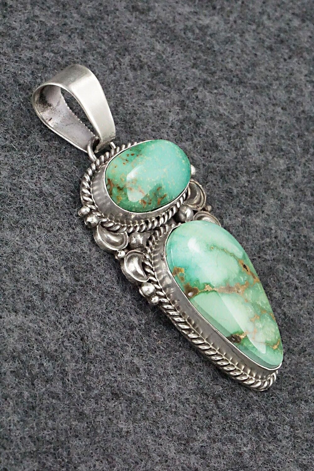 Turquoise and Sterling Silver Pendant - Derrick Gordon
