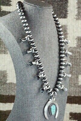 Turquoise & Sterling Silver Squash Blossom - Preston Haley