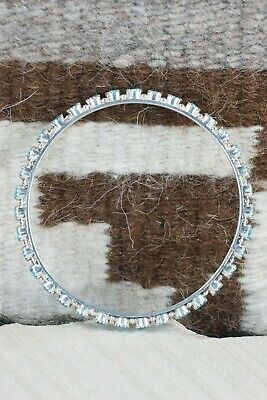 Navajo Turquoise & Sterling Silver Bangle Cuff - Gaynell Parker