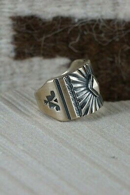 Navajo Sterling Silver Ring - Derrick Gordon - Size 8.25 - High Lonesome Trading