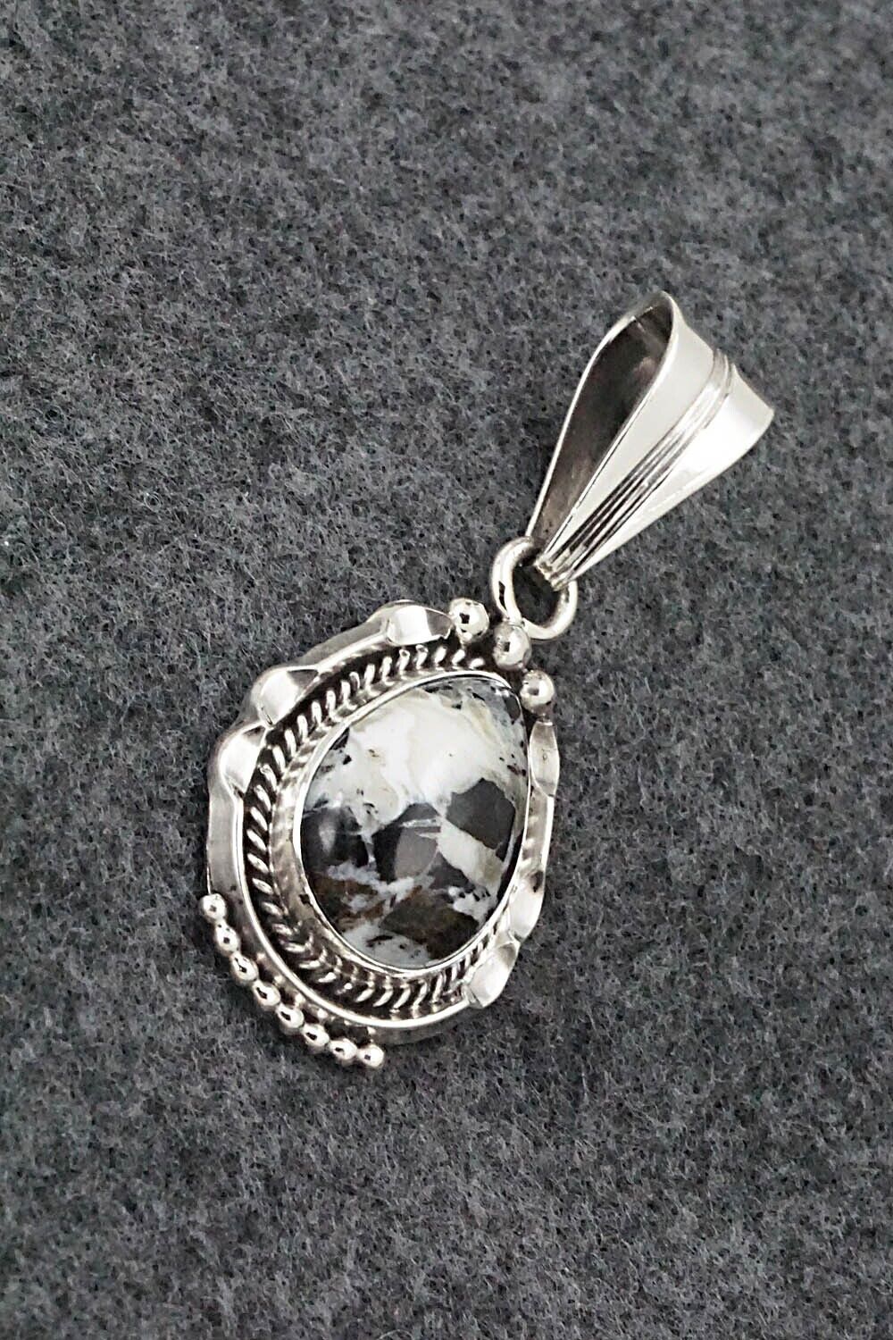 White Buffalo & Sterling Silver Pendant - Samuel Yellowhair