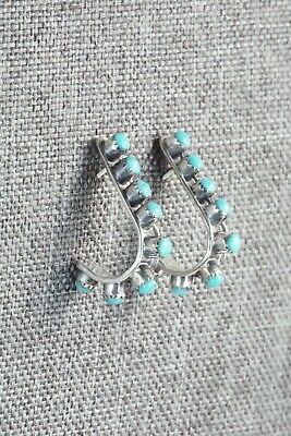 Turquoise & Sterling Silver Earrings - Rena Laate - High Lonesome Trading