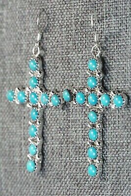Turquoise and Sterling Silver Earrings - Roberta Begay
