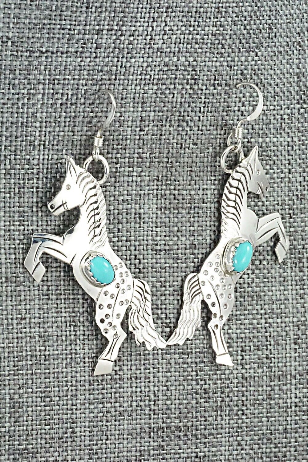 Turquoise & Sterling Silver Earrings - Louise Yazzie