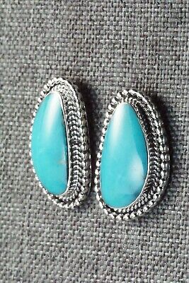 Turquoise & Sterling Silver Earrings - Verley Betone - High Lonesome Trading