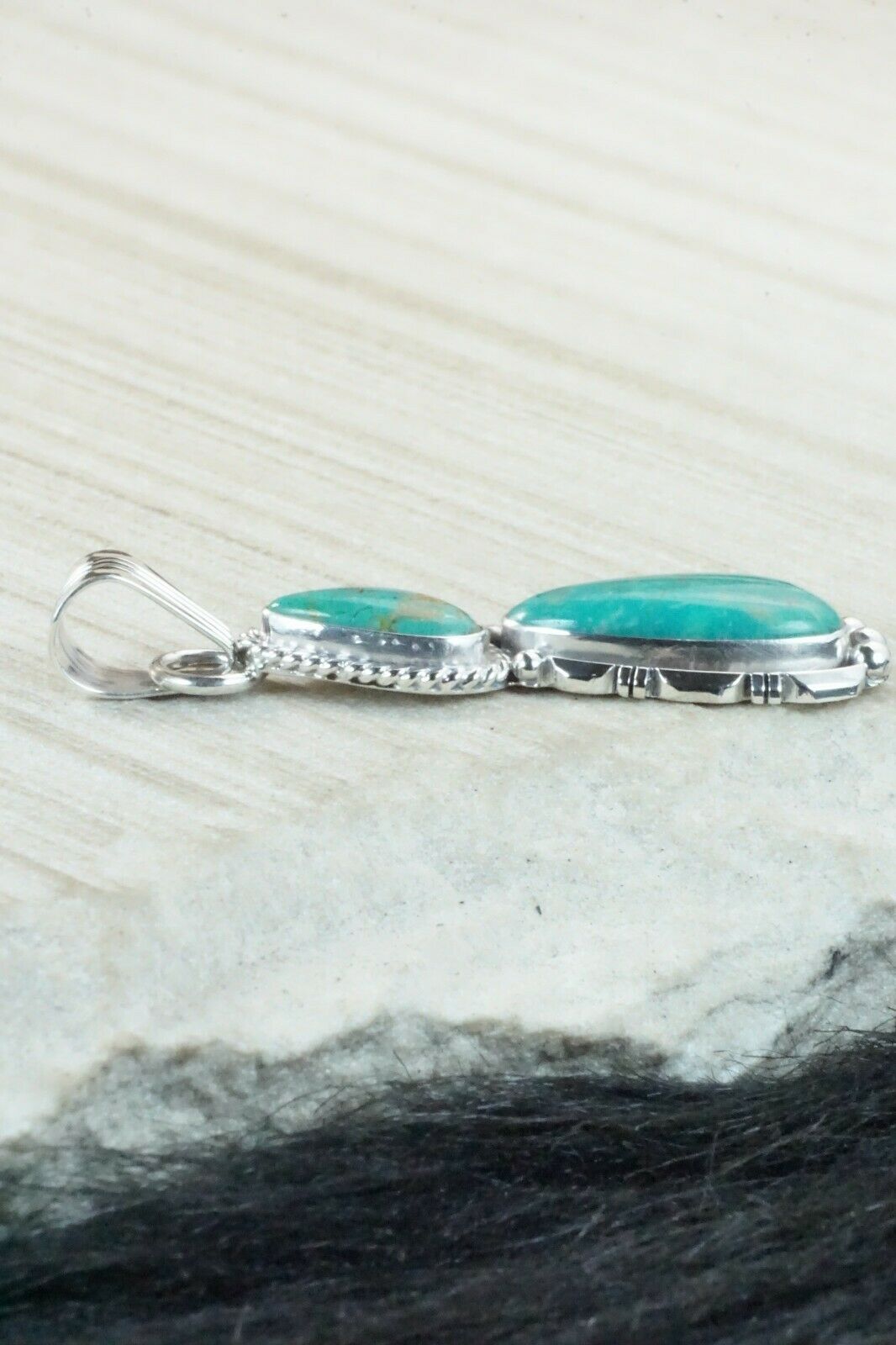 Turquoise & Sterling Silver Pendant - Marita Benally