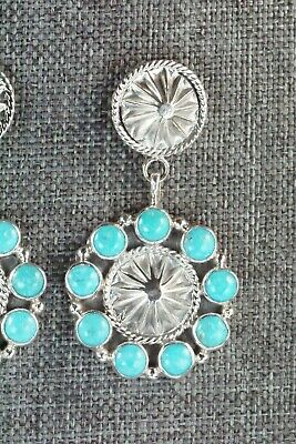 Turquoise & Sterling Silver Earrings - Bobby Platero - High Lonesome Trading