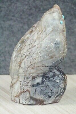 Owl Zuni Fetish Carving - Derrick Kaamasee