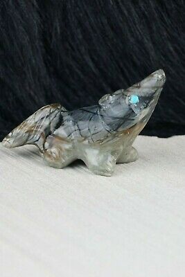 Wolf Zuni Fetish Carving - Louise Ponchuella - High Lonesome Trading