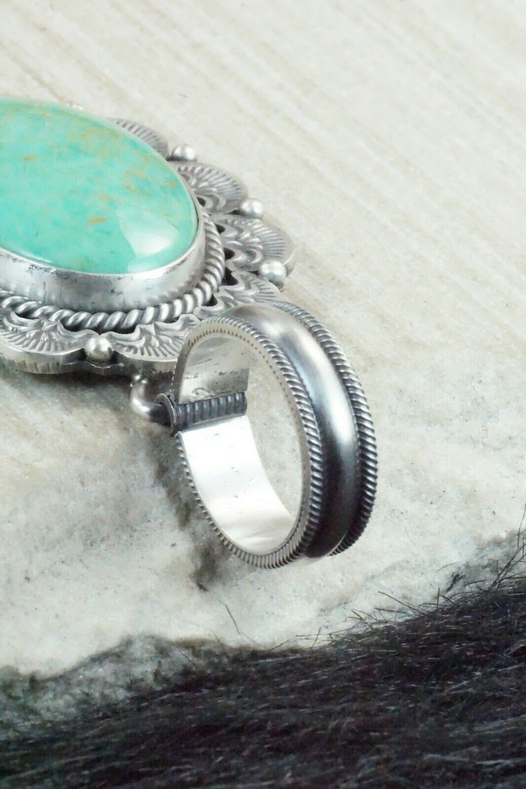 Turquoise and Sterling Silver Pendant - Michael Calladitto