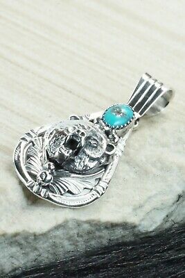 Turquoise and Sterling Silver Pendant - Henry Attakai