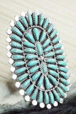 Turquoise & Sterling Silver Ring - Lavell Byjoe - Size 8