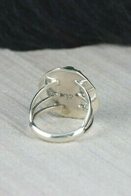 Navajo Turquoise and Sterling Silver Ring - Samuel Yellowhair - Size 6.75 - High Lonesome Trading