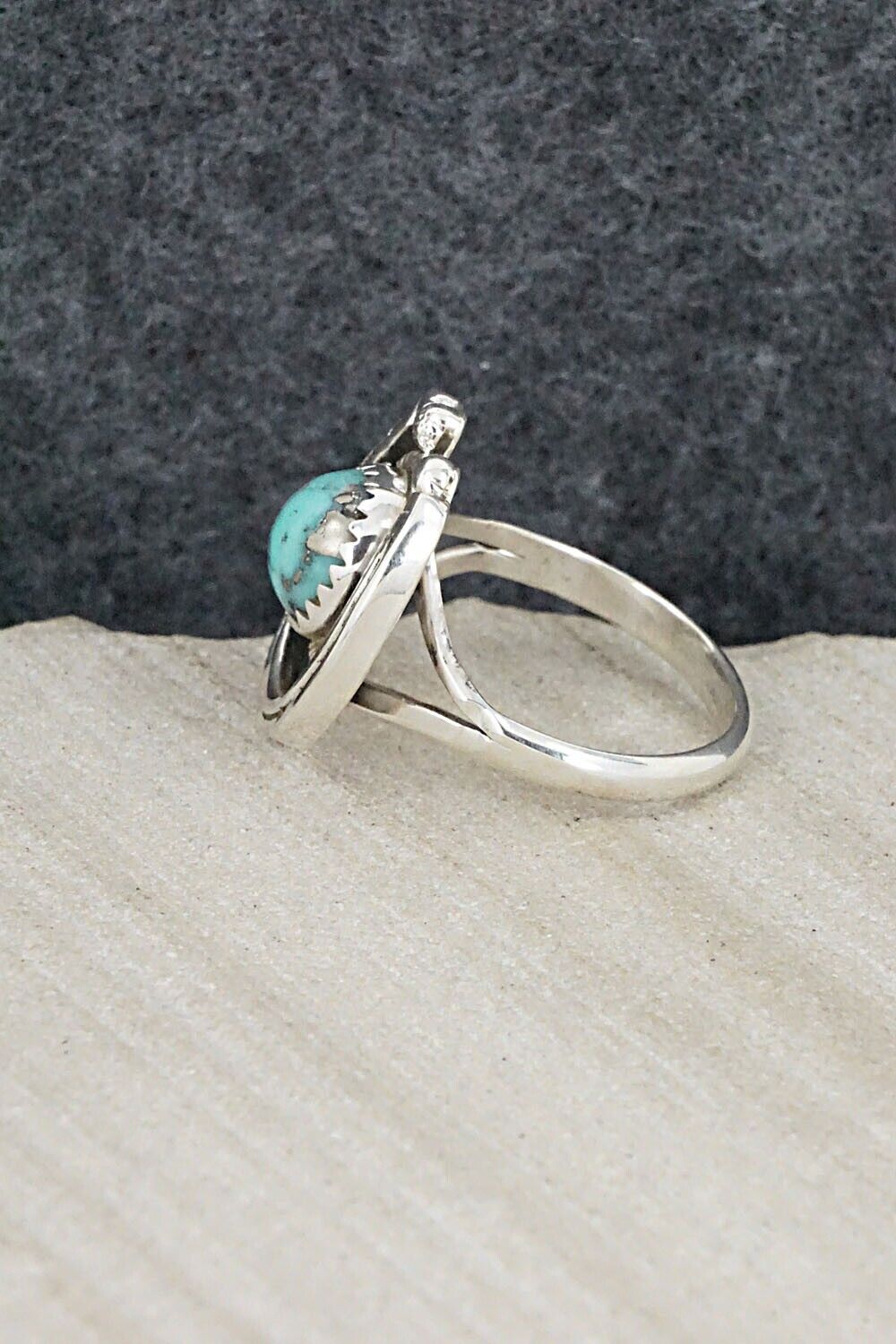 Turquoise & Sterling Silver Ring - Alice Rose Saunders - Size 6.5