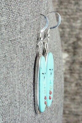 Turquoise & Sterling Silver Earrings - Stuart Quandelacy