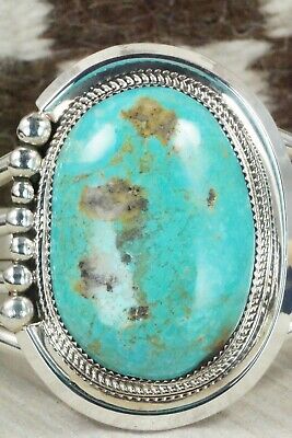 Turquoise & Sterling Silver Bracelet - Leslie Nez