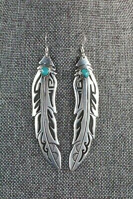 Turquoise & Sterling Silver Earrings - Richard Singer