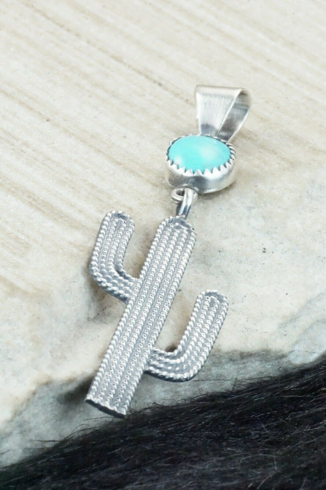 Turquoise and Sterling Silver Pendant - Annie Spencer