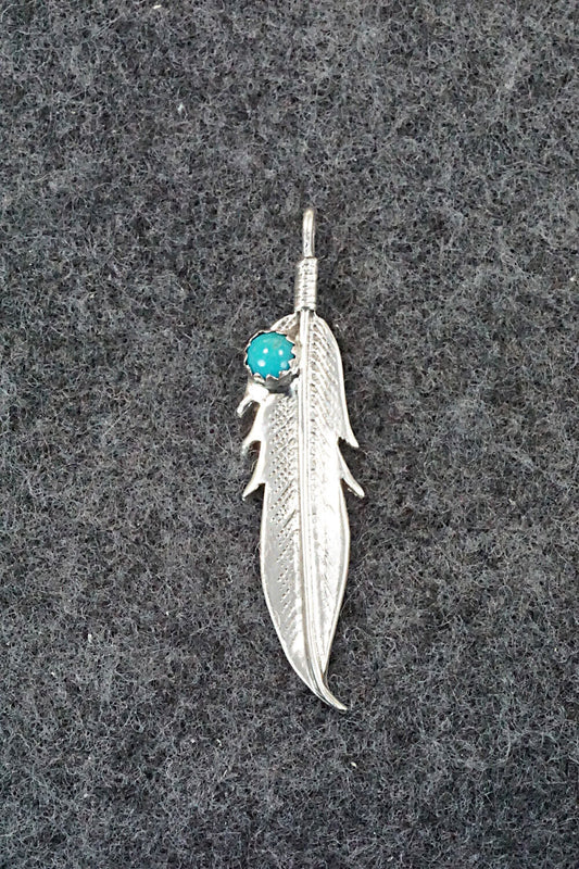 Turquoise & Sterling Silver Pendant - Louise Joe