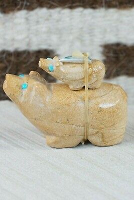 Bear Zuni Fetish Carving - Delvin Leekya - High Lonesome Trading