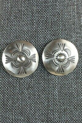 Navajo Sterling Silver Earrings - Arlene Soce - High Lonesome Trading