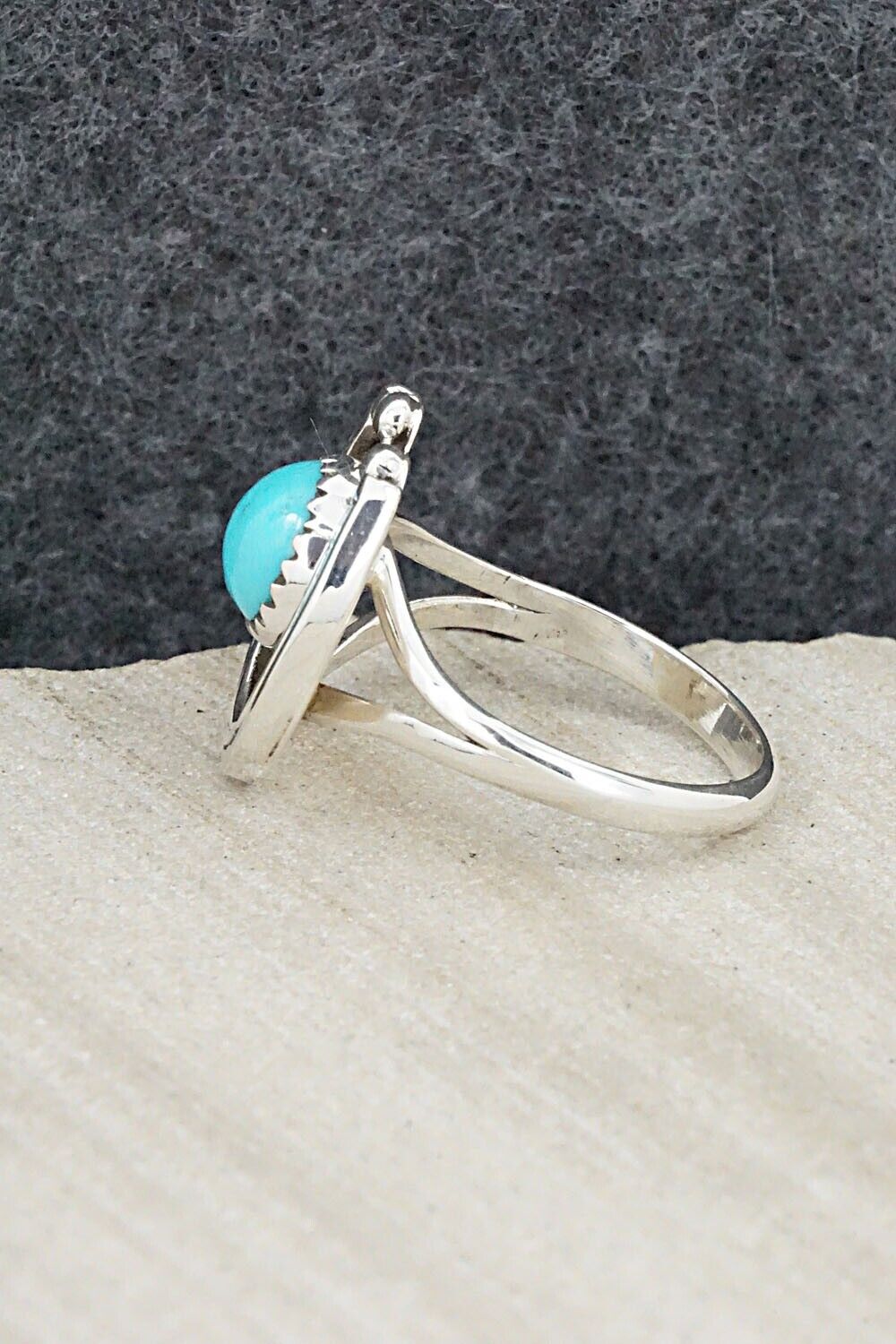 Turquoise & Sterling Silver Ring - Alice Rose Saunders - Size 7.5