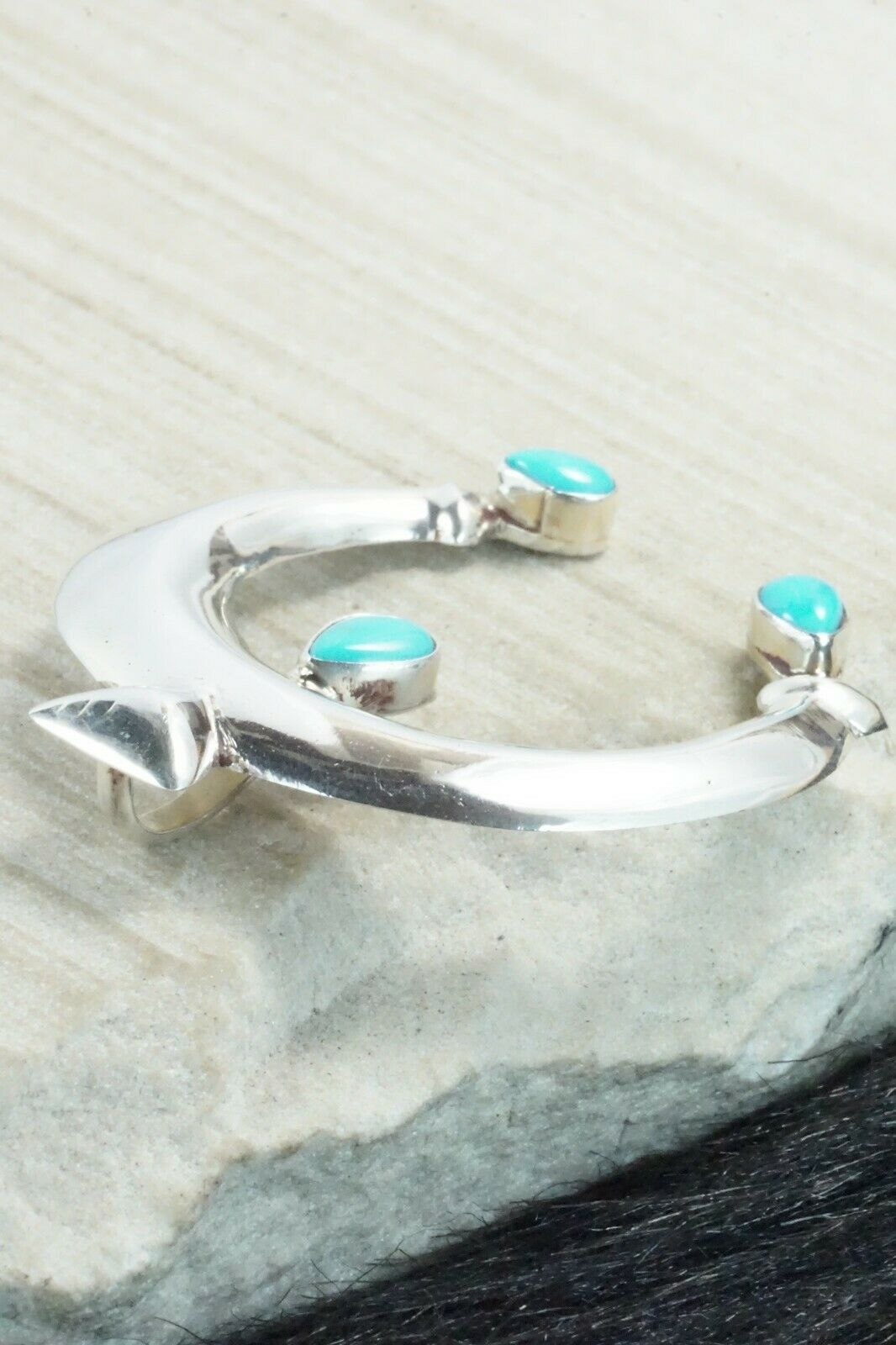 Turquoise and Sterling Silver Naja - Navajo