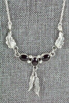 Onyx & Sterling Silver Necklace - Native American