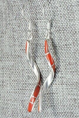 Coral & Sterling Silver Earrings - Ira Johnson