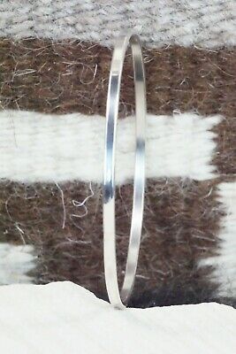 Navajo Sterling Silver Bangle - Elaine Tahe