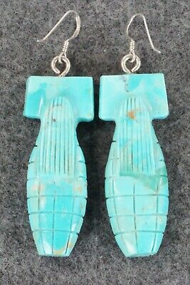 Turquoise & Silver Earrings - Claudia Peina