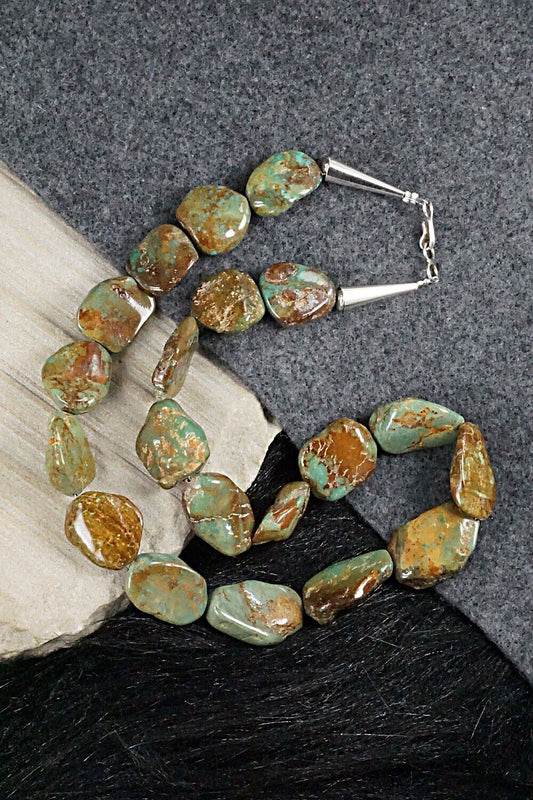 Turquoise and Sterling Silver Necklace - Louise Joe