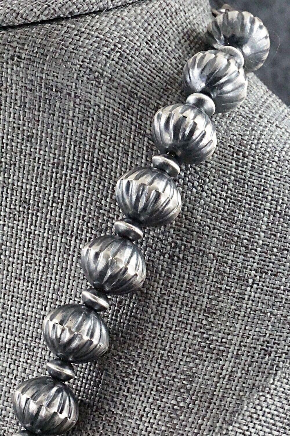 Sterling Silver Navajo Pearl Necklace - Tonisha Haley