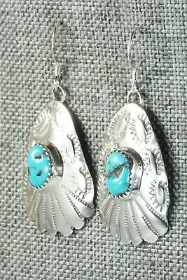 Turquoise and Sterling Silver Earrings - Roger Pino