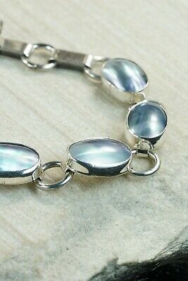 Navajo Abalone Shell and Sterling Silver Link Bracelet - Native American