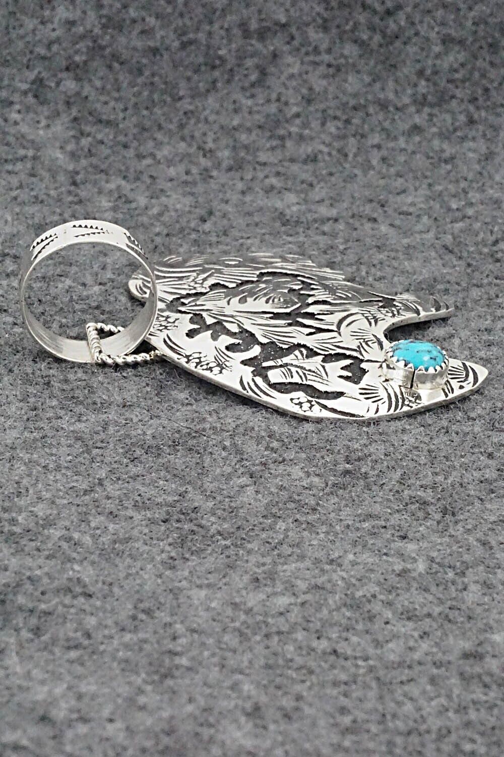 Turquoise & Sterling Silver Pendant - Richard Singer