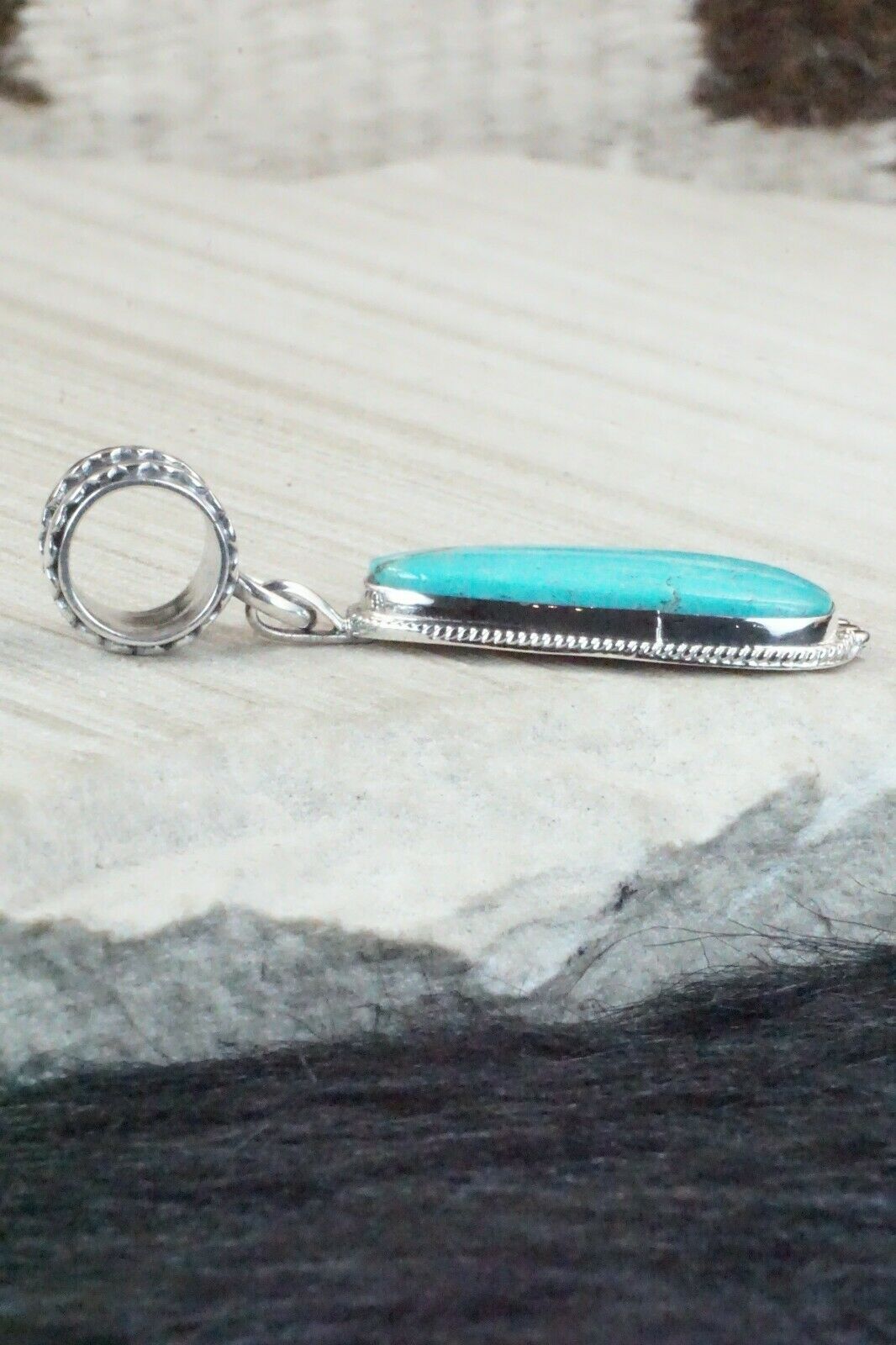 Turquoise and Sterling Silver Pendant - Sharon McCarthy