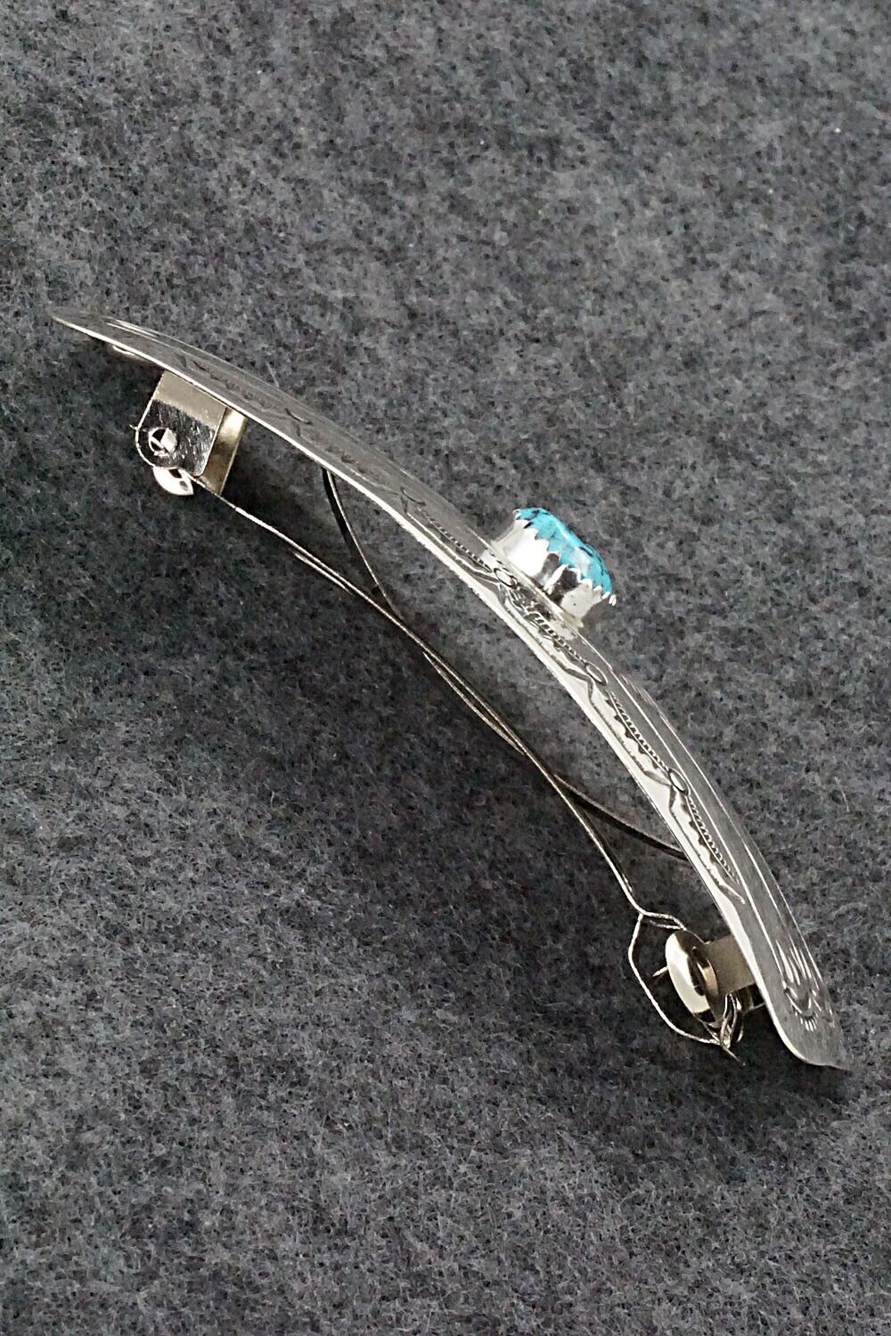Turquoise & Sterling Silver Hair Barrette - Jolene Begay