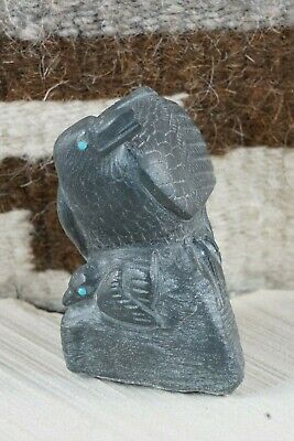 Crow Zuni Fetish Carving - Derrick Kaamasee - High Lonesome Trading