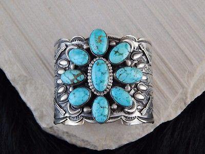Navajo Sterling Silver & Turquoise Bracelet - Matilda Jon - High Lonesome Trading