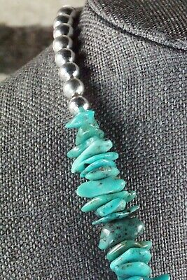 Turquoise & Sterling Silver Necklace - Navajo