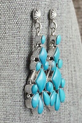 Turquoise & Sterling Silver Earrings - Verley Betone