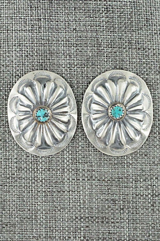 Turquoise & Sterling Silver Earrings - Joan Begay